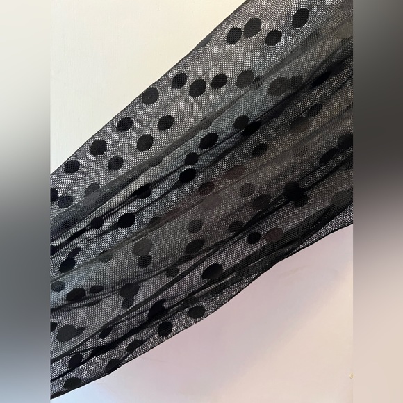 Black Shirt Sheer Sleeves - Picture 3 of 4